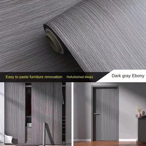 PVC autoadesivo legno-venature adesivi grigiastro impermeabile porta <span class=keywords><strong>per</strong></span> lo sfondo <span class=keywords><strong>mobili</strong></span> armadi decorazione <span class=keywords><strong>carta</strong></span> da parati pellicola protettiva - Product Image 3