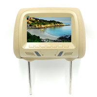 Luxe et abordable dans la voiture siège arrière double 7 ''DVD lecteur d'appui-tête de remplacement universel avec moniteur et écrans intégrés
