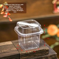 Boîtes à dessert jetables transparentes avec couvercles hauts pour mousse, yaourt, pudding, tiramisu, desserts portables à emporter, avec cuillère
