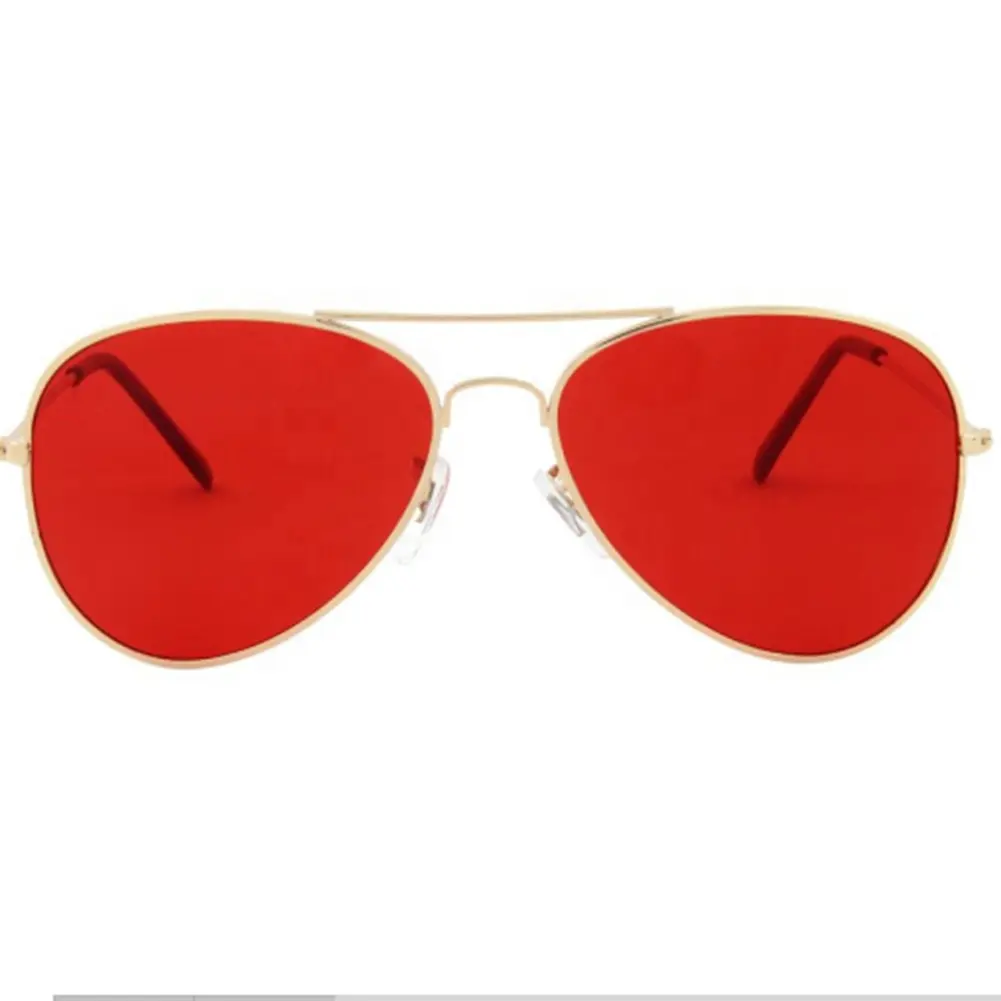 Chakra-fokussierte Metallfarbtherapie-Sonnenbrille Mood Boost ing Tinted Lenses Sonnenbrille