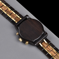 Jam Tangan Quartz ECO Stainless Steel Ramah Lingkungan Kayu Tahan Air Desain Royal Pria Jam Tangan Kayu