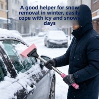 Pelle à neige pour voiture CX2025-01 avec fonctions de dégivrage et de raclage, respectueuse de la peinture, outil de dégivrage hivernal
