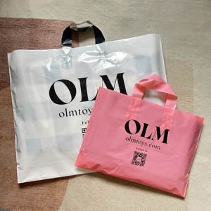 Borsa personalizzata <span class=keywords><strong>con</strong></span> Logo personalizzato del marchio Boutique borsa di ringraziamento per imballaggio <span class=keywords><strong>con</strong></span> manico in plastica - Product Image 4