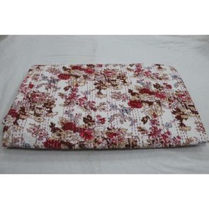 Ethnic <b>Indian</b> Kantha Bedspread & <b>Quilt</b> Handmade Printed Cotton Washable Soft Eco-Friendly Home Decor for Great Price - Product Image 6