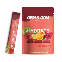 Poudre de boisson électrolytique sans sucre pour la nutrition sportive, marque privée d'usine, sachets d'hydratation, vitamines et électrolytes pour adultes