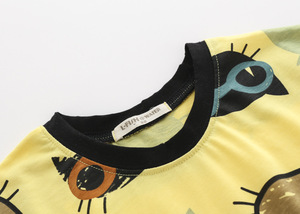 T-shirt pour petit garçon à manches courtes en coton imprimé dessin animé, best-seller, de qualité supérieure - Product Image 2