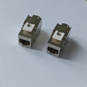 Prises modulaires Keystone STP blindées CAT5e CAT6 CAT6A CAT7 CAT8 à 180 degrés, femelles, pour panneaux de <span class=keywords><strong>brassage</strong></span> vides - Product Image 2