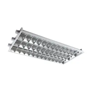 Applique murale encastrée 36W, appareil d'éclairage à grille avec 12 lames en aluminium, combinaison de réflecteur pour Tube LED