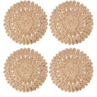Set de table rond tressé en écorces de maïs naturelles, bord festonné, écologique, fait main, vente en gros, 11.8, 13.8, 15 pouces
