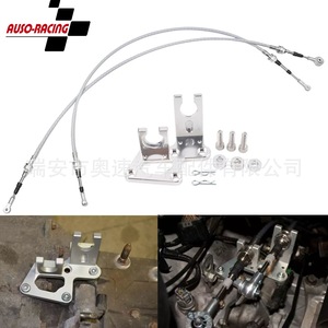 Transmission Cable <b>Bracket</b> Shift Linkage Kit For Honda Civic RSX K20 K24 Swap Aluminum Alloy <b>Silver</b> - Product Image 3