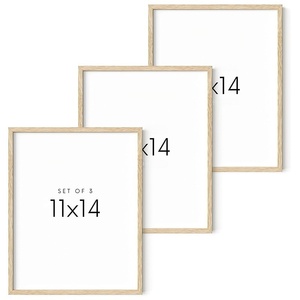 Hiển thị 5x7 với Mat hoặc 8x10 mà không có Mat tường hoặc bàn 1 gói tự nhiên rắn bằng gỗ hình ảnh khung ảnh - Product Image 2