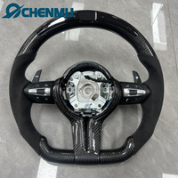 Volant de voiture en véritable fibre de carbone et simili daim pour BMW X1 X2 X3 F30 F31 F16 F10 F18 F01 F15 F20 F22 F12 F16 F32 F45 avec LED