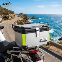 Bagage de rangement en aluminium résistant à la pression de 45 L avec sangle de fixation interne réglable, adapté aux trajets sur routes accidentées et non pavées