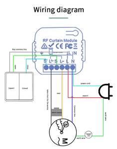 Mini Módulo de interruptor de cortina inteligente Tuya, interruptor de relé Wifi para persianas enrollables RF433 con <span class=keywords><strong>control</strong></span> remoto - Product Image 6