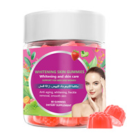 Gommes blanchissantes pour la peau avec marque privée Complément à base de plantes Glutathion Collagène Vitamine C Vitamine E B12 Blanchiment de la peau 60 Gummies