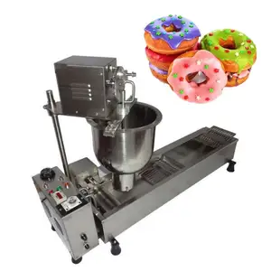 Harga pabrik grosir mini pembuat donat 3 pengiris berliner mesin pembuat donat dengan penggorengan untuk dijual
