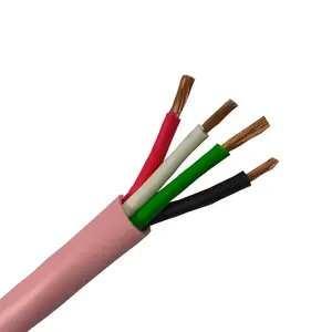 Cable de altavoz trenzado cobre desnudo 4C directo de fábrica chaqueta de PVC Flexible