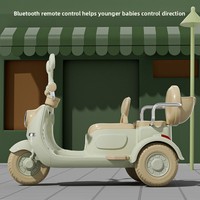 Motocicleta Eléctrica Infantil de Tres Ruedas para Niños y Niñas de 3 a 6 Años, Recargable, Diseño de Doble Asiento, Control Remoto