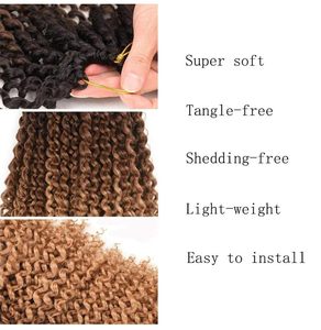 Extension per Capelli Lunghi e Ricci da <span class=keywords><strong>Donna</strong></span> Nera, Twist Passion, Onda d'Acqua, Capelli all'Uncinetto, Twist a Molla, Trecce all'Uncinetto - Product Image 4