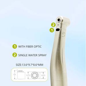 Pieza de Mano Dental de Baja Velocidad con Ángulo Contrario 10:1, Fibra Óptica, Pulverización Interna de Agua, Modelo X35L con Anillo Verde, Instrumento de Odontología - Product Image 1