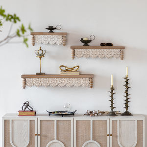 تصميم ديكور فني عتيق رف عائم رف أنيق ديكور للجدران لغرفة المعيشة والمداخل فكرة هدية عيد ميلاد - Product Image 2