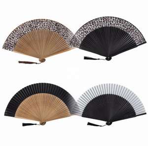 Prix direct usine Éventail pliant en bambou durable peint à la main en tissu de soie, style art populaire chinois, thème Amour, Saint-Valentin, Hunan - Product Image 5