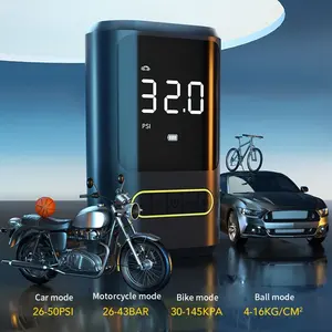 4000mah Electric Digital 150PSI Bicycle Tire Inflator 17mm Electric Car Air Compressor Without Power Bank Function