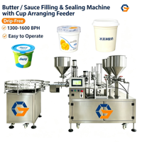 Machine de remplissage et de scellage rotative entièrement automatique pour pots de yaourt, sauces, eau, bière, confiture et table de collecte de bouteilles rotative
