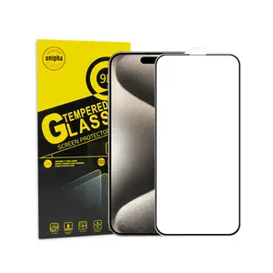 Protecteur d'écran en verre trempé transparent anti-rayures hautement transparent pour iPhone 16 15 14 12 13 Pro Max