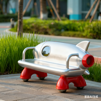 Banc en fibre de verre personnalisé en forme de carotte, mobilier d'extérieur, sièges décoratifs en forme de nourriture pour centres commerciaux et jardins, canapé de salon pour parcs