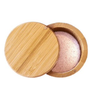 Caja <span class=keywords><strong>de</strong></span> almacenamiento redonda <span class=keywords><strong>de</strong></span> bambú para especias y pimienta con tapa giratoria magnética - Product Image 4