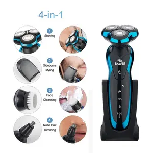 חשמלי מכונת גילוח לגברים 4D חשמלי זקן גוזם USB נטענת מקצועי שיער גוזם שיער חותך תער מבוגר לגברים