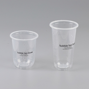 Vaso de PP con Forma de <span class=keywords><strong>U</strong></span> de 360ML/400ML/500ML/700ML con Logotipo Personalizado Impreso para Boba y Leche - Product Image 1
