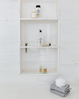 Niche de douche moderne en pierre synthétique super blanche, accessoires de salle de bain, niches pour mur de douche