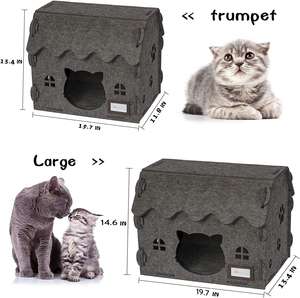 Nueva Casa para Gatos Plegable, Acústica, de Fieltro de Poliéster, Moderna y Sostenible, de Alta Calidad, con Impresión de Color Personalizada y Logotipo - Product Image 3