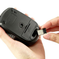 Mouse Mobile Komputer Nirkabel 1600 DPI Merah Kompatibel dengan Notebook Microsoft untuk PC dengan USB