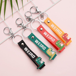 Factory OEM Custom Embossed Print Logo Transparent Rubber Strap for Key Wallet Wrist Women PVC Lanyard for Promotion