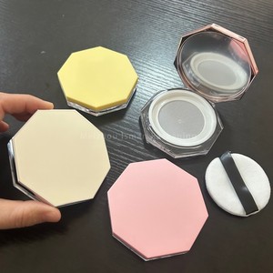 <span class=keywords><strong>ISMAN</strong></span> Stock 5g Boîtier octogonal pour poudre libre avec tamis en maille élastique, miroir et houppette, rose doré ultra fin, vente en gros, marque privée - Product Image 2