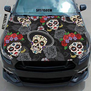 Funda para Capó <span class=keywords><strong>de</strong></span> Coche <span class=keywords><strong>de</strong></span> 35 Pies con Diseño del Día <span class=keywords><strong>de</strong></span> los Muertos Mexicano, Bandera para Motor Delantero en Material <span class=keywords><strong>de</strong></span> Poliéster - Product Image 1