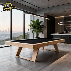 Mesa de <span class=keywords><strong>Billar</strong></span> Convertible 3 en 1 de Diseño Moderno, Precio de Fábrica, Mesa de <span class=keywords><strong>Billar</strong></span> de Madera Sólida Personalizada con Patas de Madera, Mesa de <span class=keywords><strong>Billar</strong></span> de 9 pies para Interiores - Product Image 5