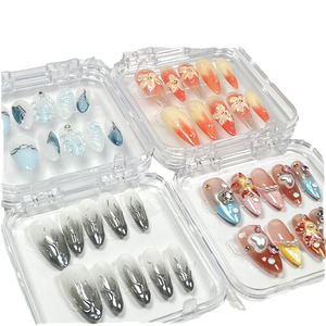 Hermosa prensa surtida hecha a mano en uñas Bulk Studio-Producido más de 3000 diseños Patrón de puntas largas-Envío gratis - Product Image 1