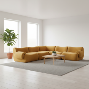 Sofá Perezoso Comprimido, Sofá de Ocio de Tela Suave para Escenas de Entretenimiento Diario en Interiores - Product Image 2
