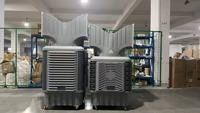 BARU TIBA 360 °   Pendingin Udara Evaporatif Industri Rotasi Berpaten 4 Sisi Sarang Lebah Pendingin Udara Evaporatif Industri 750W