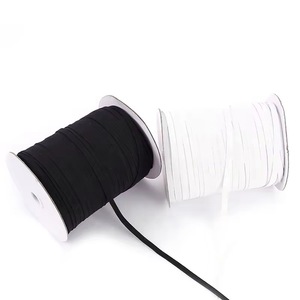 Hot Selling 8mm Black and White <strong>Elastic</strong> Band with Polypropylene Sewing Waist Belt in the United States <strong>Elastic</strong> <strong>Braid</strong> - Product Image 2