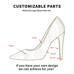 Chaussures personnalisées Xinzirain tendance mode, grandes tailles, imprimé vegan, bout pointu fermé pour femme avec logo, talons hauts fins - Product Image 2