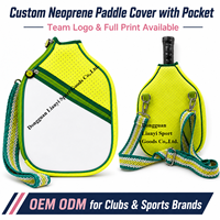 Housse de raquette de pickleball en néoprène personnalisée avec poche, fabrication OEM ODM pour marques sportives, clubs, cadeaux