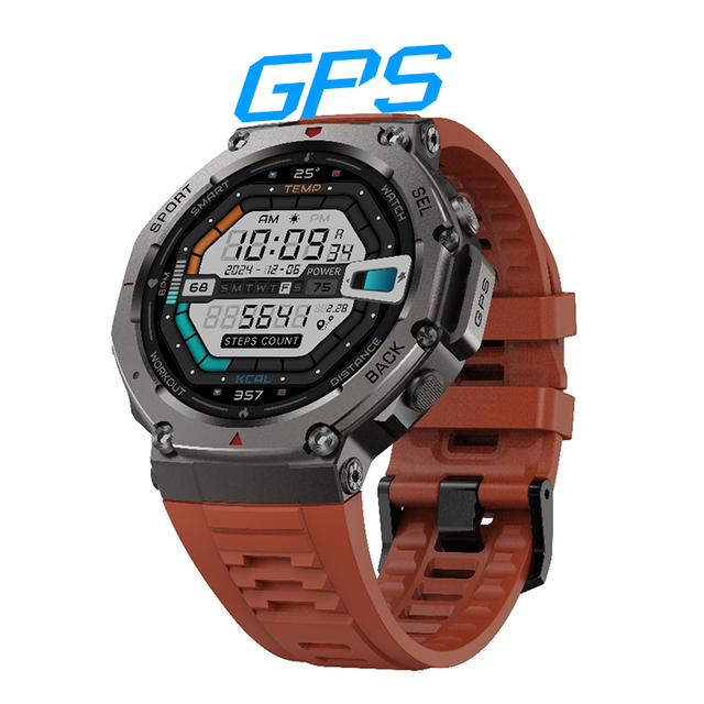 DM58 GPS Smartwatch Outdoor Sports 5ATM Waterproof Men's Health Monitoring Compass Track Tracking AMOLED Smart Watch 2025