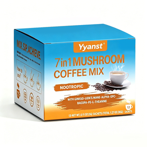 กาแฟเห็ดหลินจือสูตร OEM/ODM สำหรับเสริมสร้างสมาธิ บำรุงสมอง ปราศจากน้ำตาล สำหรับผู้ใหญ่ บรรจุภัณฑ์ปรับแต่งได้ - Product Image 1
