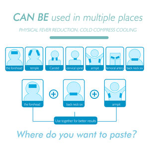 EELHOE, 4 Uds., parche refrigerante para pies, alta temperatura, conducción, somnolencia, mareos, neumáticos, pies hinchados, Parche de refrigeración para aliviar la fiebre - Product Image 4