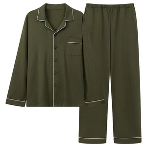 Autunno <span class=keywords><strong>uomo</strong></span> <span class=keywords><strong>3XL</strong></span> Plus Size <span class=keywords><strong>pigiama</strong></span> Set di pantaloni girocollo girocollo a maniche lunghe traspirante pigiami per il tempo libero notte a casa - Product Image 5
